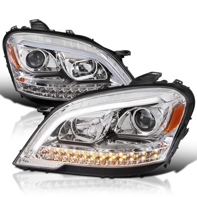 Fits 2009-2011 Mercedes Benz W164 Ml320 Led Sequential Strip Projector Headlight Foto 1 de 4