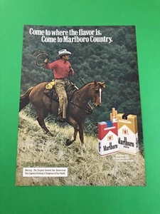 CIGARRILLOS MARLBORO ORIGINAL VINTAGE 1 PÁGINA ANUNCIO IMPRESO ANUNCIO IMPRESO AA10 - Imagen 1 de 1