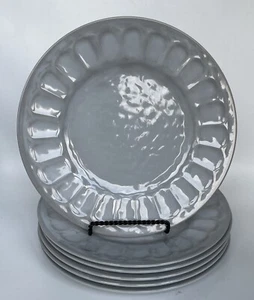 Williams Sonoma Gray Melamine Dinner Plate 9.25” Outdoor Set of 6 - Picture 1 of 20
