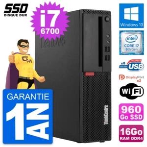 PC Lenovo ThinkCentre M910s SFF Intel i7-6700 RAM 16Go SSD 960Go Windows 10 Wifi - Bild 1 von 7
