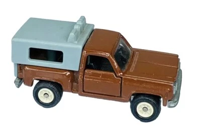 TOMY TOMICA POCKET CARS CHEVROLET PICK UP TRUCK OPENING DOORS BROWN - Image 1 of 4