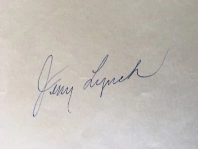 1954-66 ASSINADO À MÃO *JERRY LYNCH* PITTSBURGH PIRATES/REDS COM COA (D. 2012) - Imagem 1 de 2