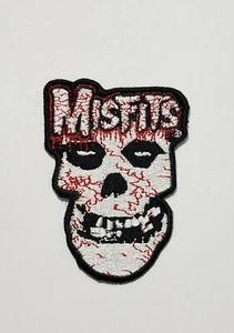 MISFITS BLOODY SKULL EMBROIDERED PATCH IRON OR SEW - Picture 1 of 1