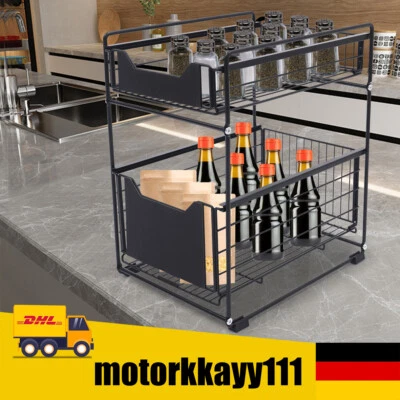 Cassetto telescopico K??cassetto da cucina estraibile in vimini estraibile scaffale per armadio - Immagine 1 di 4