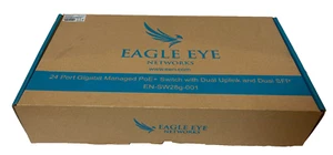 28 Port Gigabit Managed PoE+ Switch 370W w/ Dual Uplink & SFP Rack Mount NEW OB - Picture 1 of 9