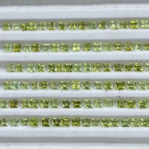 Square Peridot Loose Cabochon Healing Gemstone Natural 3-3.5 mm - Picture 1 of 6