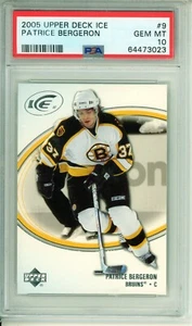 2005 Upper Deck Ice Patrice Bergeron #9 PSA 10 - Picture 1 of 2