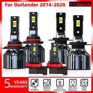 9005+H7+H11 LED Headlight Fog Light Bulbs Kit For Mitsubishi Outlander 2014-2020 - Picture 1 of 12