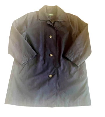 Mens Lauren Ralph Lauren Black Water Repellent Lined Coat Size 42 Classic, Rain - Image 1 of 4