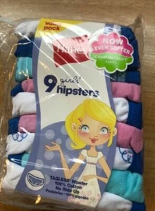 HANES GIRL'S 9-PACK HIPSTERS,MULTI-COLOR,12 - Picture 1 of 2