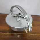 Hand Wrought Aluminum Covered Dish W Handle Rose VTG Trade Continental Mark 508