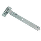 4 X Cranked Hook &Amp; Ribbon Shed Door Hinges Galvanised 600Mm X 50Mm X 4.5Mm O
