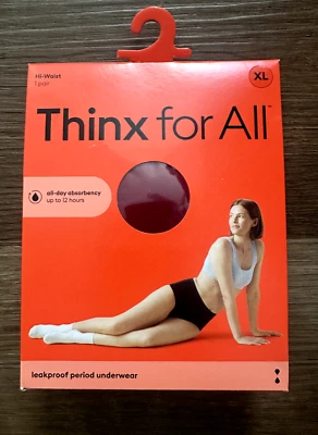 Ropa interior Thinx para todo el día absorción a prueba de fugas período ruibarbo cintura alta XL Foto 1 de 4