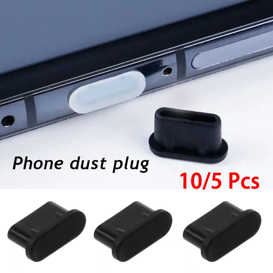 10/5 Pcs Anti Dust Plugs, Charging Dust Cover Dust Plug Charging Port Cover Ca - Image 1 of 4