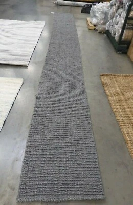 LIGHT GREY 2'-6" X 22' Loose Threads Rug, Reduced Price 1172615328 NF447G-222 - Image 1 of 4