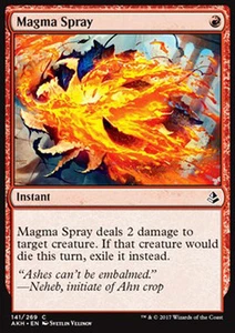 MTG MAGMA SPRAY FOIL! EXC - SPRUZZO DI MAGMA - AKH - MAGIC - Picture 1 of 1