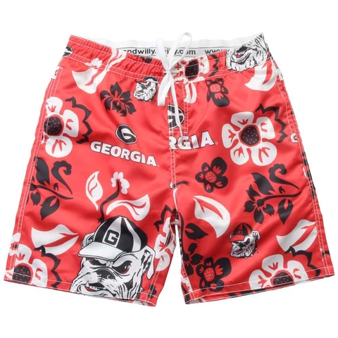 Men's Georgia Bulldogs UGA Swim Trunks Floral Swim Shorts Cover