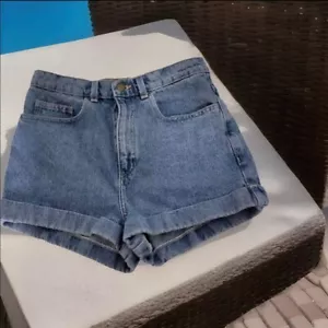 American apparel blue jean shorts size 28 Denim Made In USA - Picture 1 of 9