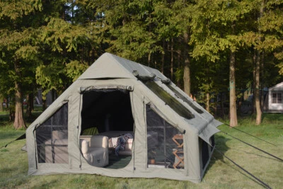 7-8 Personen Groß Hauszelt 400x300x200cm Campingzelt Baumwolle High Peak Zelt - Bild 1 von 4