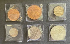 QUEEN ELIZABETH 1967 COINAGE OF GREAT BRITAIN 6 COIN SET RETRO VINTAGE - Imagen 1 de 2