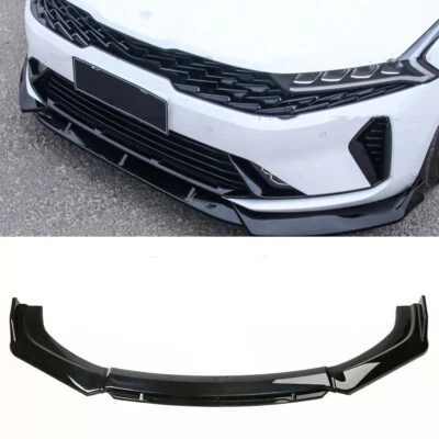 For Kia Forte Front Bumper Lip Spoiler Splitter Diffuser Body Kit Gloss Black - Image 1 of 4
