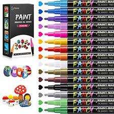 Acrylstifte zum Steine bemalen 15 Farben permanente Acrylfarben Stifte Filzstift