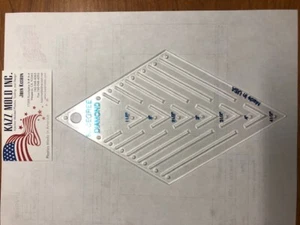Plantillas de acolchado moldeadas de acrílico transparente de 1/16" - diamante de 60 grados 7 tallas en una - Imagen 1 de 1