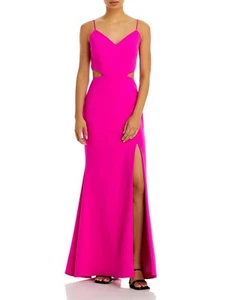 Aqua Women's Side Slit Maxi Prom Evening Dress Gown B4HP - Picture 1 of 8