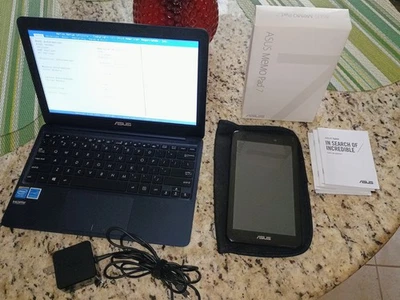 Combo Mini Laptop ASUS X205T y MEMO Pad 7 Foto 1 de 4