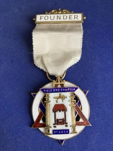 VINTAGE 1946 MASONIC ROYAL ARCH FOUNDERS JEWEL.FIELD END CHAPTER no.6924.(168) - Picture 1 of 4