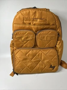 LUG Puddle Jumper Backpack Amber Yellow w/ Clear View Pouch Travel - Picture 1 of 12