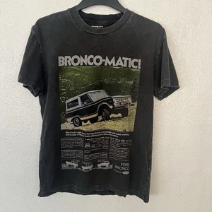 Abercrombie & Fitch Distressed Black BRONCO MATIC M4x4 Ford SUV Throwback Shirt - Picture 1 of 11