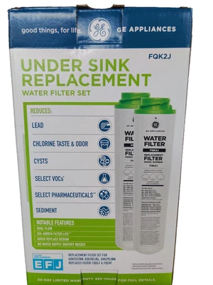 GE FQK2J Under Sink Water Filter Set – New Sealed Filters - Image 1 of 4