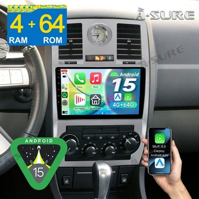 4G+64G Für Chrysler 300 300C 2005-2011 Android 15 Carplay Autoradio GPS NAV WIFI - Bild 1 von 4
