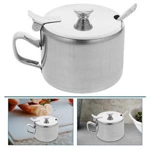 Spice Jar Stainless Steel Dispenser Kitchen Sugar Bowl Home Container - Picture 1 of 12