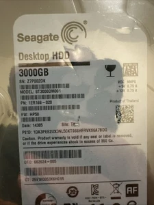 Seagate Barracuda 3TB 7.2K RPM 3.5'' SATA Internal HDD (ST3000DM001) - Afbeelding 1 van 3