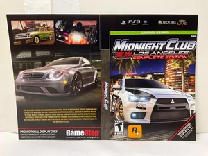 Case Art Midnight Club Los Angeles Complete Edition PS3 XBOX 360 GameStop Promo - Picture 1 of 2