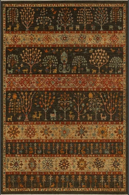 Alfombra oriental de lana anudada a mano Afghan Sultani Tree of Life 7'8x5'8 Foto 1 de 4