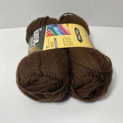 棕色精纺纱线 2 骨架 Dream Weaver 丙烯酸 美国制造 标准棕色 — 第 1/4 张图片