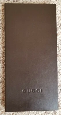 Porta-recibos de couro marrom raro Gucci apresentador de joias  - Imagem 1 de 4