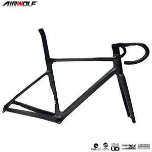 Airwolf T1100 Carbon Road Bike Frame 700x38c Lightweight Bike UD Paint-free Matt - Picture 1 of 19