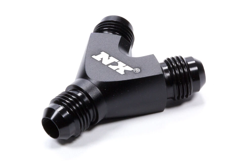 Nitrous Express 16386 Y-Block Adapter Fitting 6AN M Inlet Dual 6AN M Outlets - Image 1 of 1