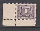 Canada Sc J1 MNH. 1906 1c violet Postage Due, choice sheet corner single, VF