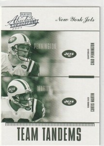 2004 Absolute Memorabilia Team Tandems #TAN18 Chad Pennington/Curtis Martin Jets