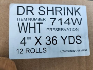 (12 Pack) Dr. Shrink DS-714W Preservation Tape 4" x 108', White - Picture 1 of 1