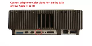 Apple III///3 adattatore video composito 3 colori connettore uscita RGB display moderni - Foto 1 di 3