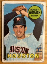 1969 Topps Dooley Womack Baseball Card #594 Astros Pitcher Low-Grade