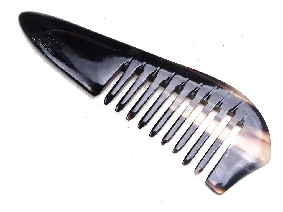 Authentic Ox Horn Hand Crafted Pocket Comb Fashion Hair Organizer New #03042206 - Image 1 of 4