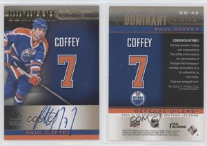 2020 SP Signature Edition Legends Dominant Digits Gold Foil Paul Coffey Auto HOF