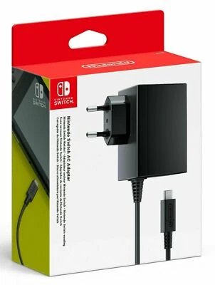 NINTENDO SWITCH CARICABATTERIA ORIGINALE AC ADAPTER CARICATORE ALIMENTATORE - Immagine 1 di 2